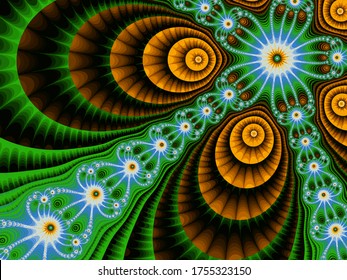Abstract meditative color fractal background