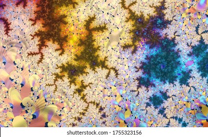 Abstract meditative color fractal background