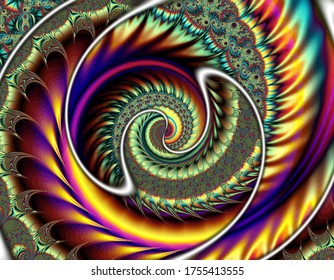 Abstract meditative color fractal background