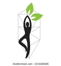 abstract meditative  person with sacred geometry in behind