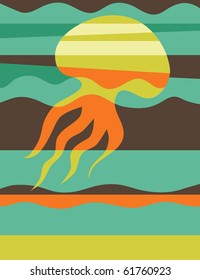 Abstract Medusa - vector