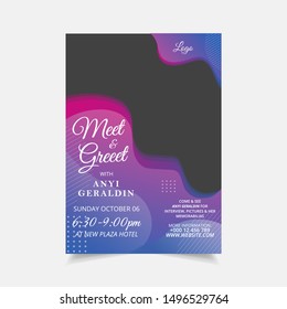 Abstract Meet & Greet Flyer Templates For Cleibraties Actress Or Model