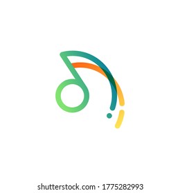 abstract melody for audio and music application logo design