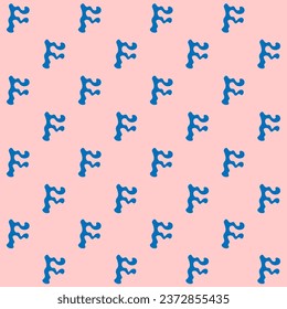 Abstract Melted Letter F Vector Seamless Pattern