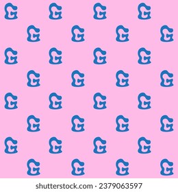 Abstract Melted Letter G Vector Seamless Pattern