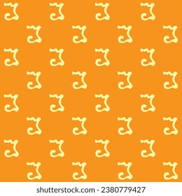 Abstract Melted Letter J Vector Seamless Pattern