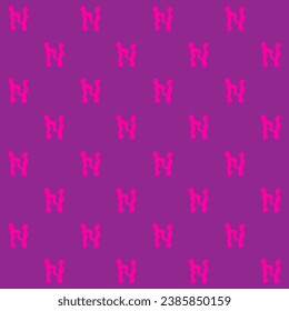 Abstract Melted Letter N Vector Seamless Pattern	