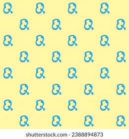 Abstrakter geschmolzener Buchstabe Q Vektormuster ohne Nahtlose Muster	