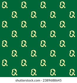 Abstract Melted Letter Q Vector Seamless Pattern	