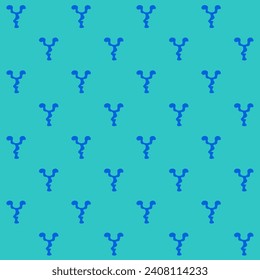Abstract Melted Letter Y Vector Seamless Pattern	