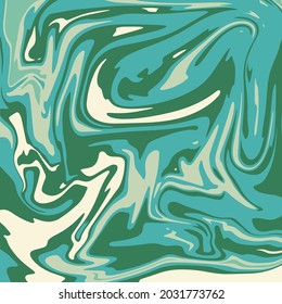 Abstract melting colorful vibrant multicolor green colors palette liquid background. Modern trendy melted fluid backdrop