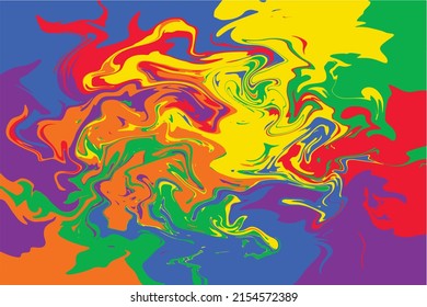 Abstract melting colorful vibrant multicolor rainbow liiquid background. Modern trendy melted fluid backdrop. LGBTQ Pride flag colored banner, wallpaper