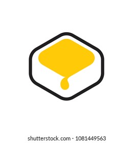 abstract melting egg symbol logo vector