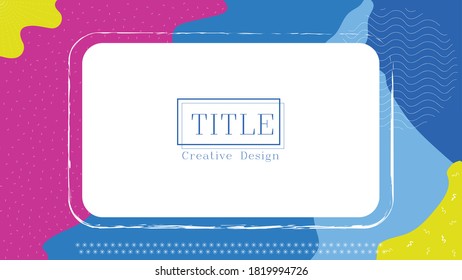 Resumen de Memphis Antecedentes. Fondo del vector de salpicadura colorido para presentación e impresión. Diseño artístico de estilo memphis. Patrón colorido de forma líquida. Resumen de diseño de fondo de banner gráfico.