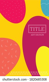 Abstract Memphis Background. Colorful splash vector background for presentation and print. Memphis style art design. Colorful liquid shape pattern. Abstract graphic banner background design.