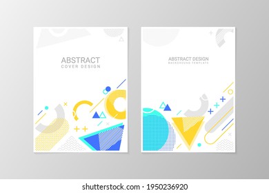 Abstract memphis background cover design template, suitable for cover your book and poster