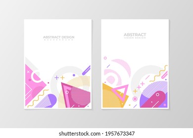 Abstract memphis background cover design template, suitable for cover your book and poster