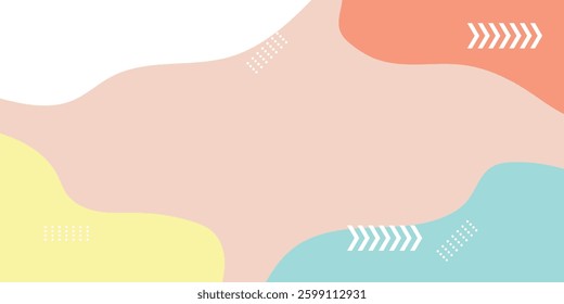 Abstract memphis background. Fluid shapes composition. Eps10