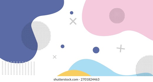 Abstract memphis background. Fluid shapes composition. Eps10 vector
