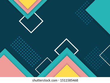 Abstract memphis background geometric element.