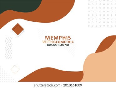 abstract memphis background with geometric shapes