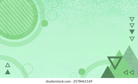 Abstract Memphis background in light green tones