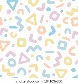 Abstract memphis background in modern style. 
