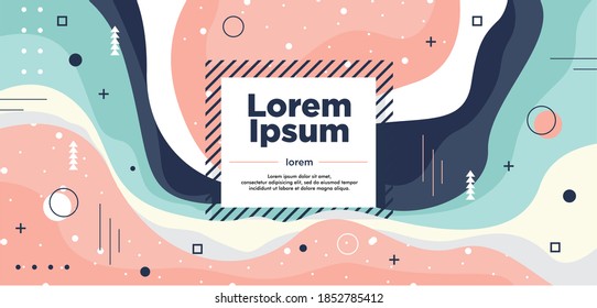 abstract memphis background with soft blue and pink pastel Vector illustration