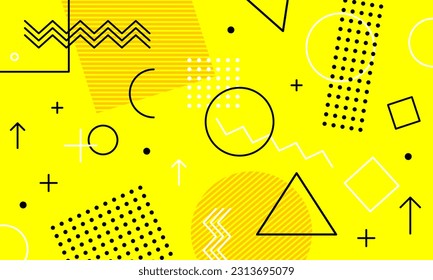 abstract memphis background template, cover magazine, poster design