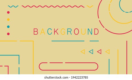 Abstract Memphis Colorful Background for anything