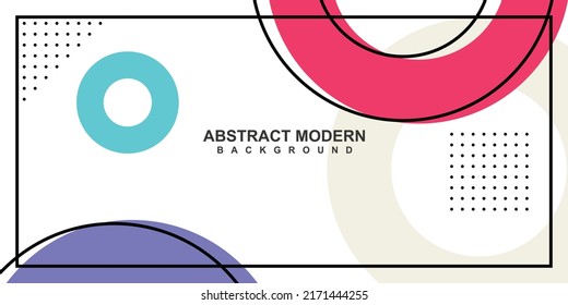 Abstract memphis cover layout background