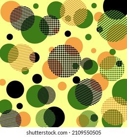 fondo de color amarillo verde del punto memphis abstracto
