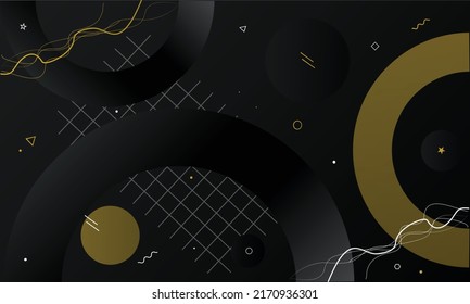 Abstract Memphis Elegant Background Template Design