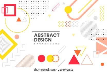 Abstract And Memphis Flat Design Background For Your Project