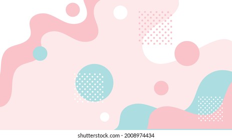 abstract memphis flat fluid shapes background 