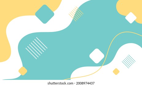 abstract memphis flat fluid shapes background 