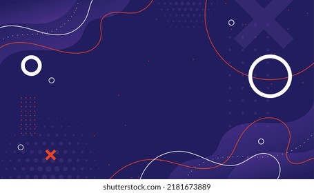 abstract memphis fluid background with geometric shapes