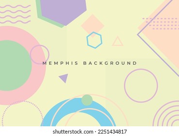 plantilla de fondo abstracto memphis geometri