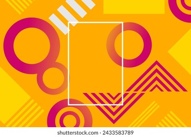 Abstract memphis geometric pattern gradient shape background template