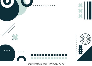 Abstract memphis geometric shape background