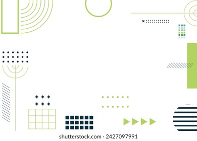 Abstract memphis geometric shape background