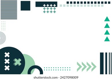 Abstract memphis geometric shape background