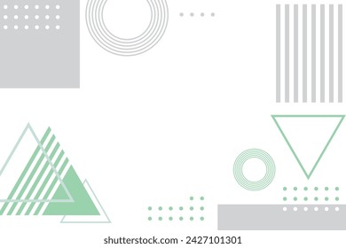 Abstract memphis geometric shape background