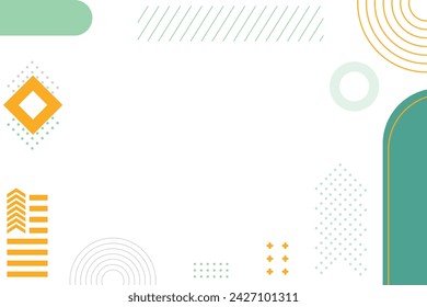 Abstract memphis geometric shape background