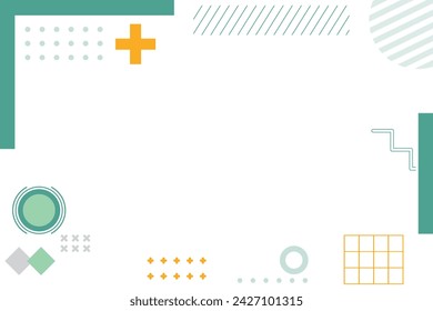 Abstract memphis geometric shape background