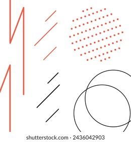 Abstract memphis geometric shape background