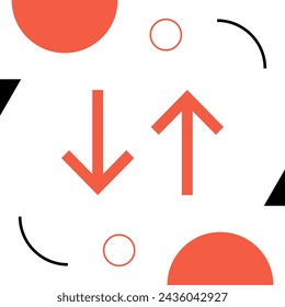 Abstract memphis geometric shape background