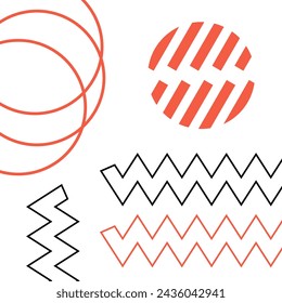 Abstract memphis geometric shape background