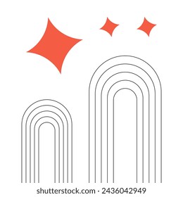 Abstrakte Memphis geometrische Form Hintergrund
