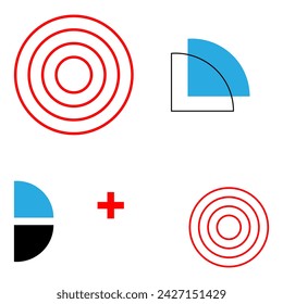 Abstract memphis geometric shape social media background